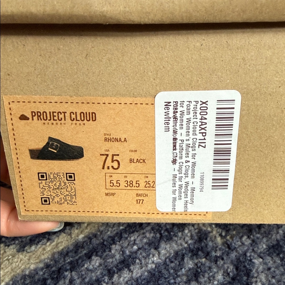 Women’s Black project cloud platform clogs with B… - image 2